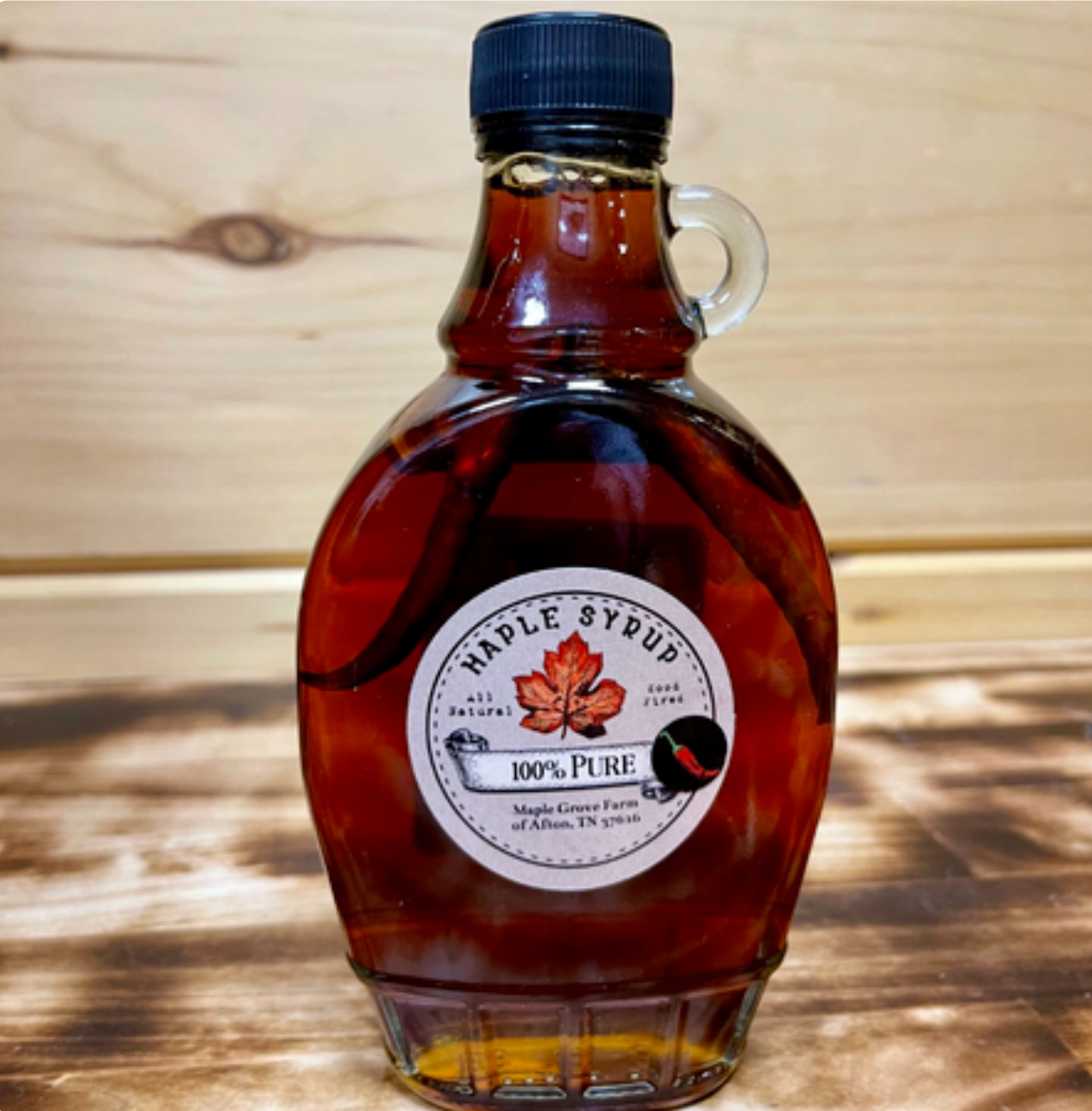 Chili-Infused Maple Syrup (8oz)