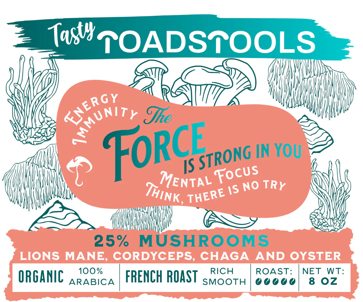 Tasty Toadstools Organic Mushroom Coffee Blends – Lion’s Mane, Cordyceps & Oyster Mushroom Coffee