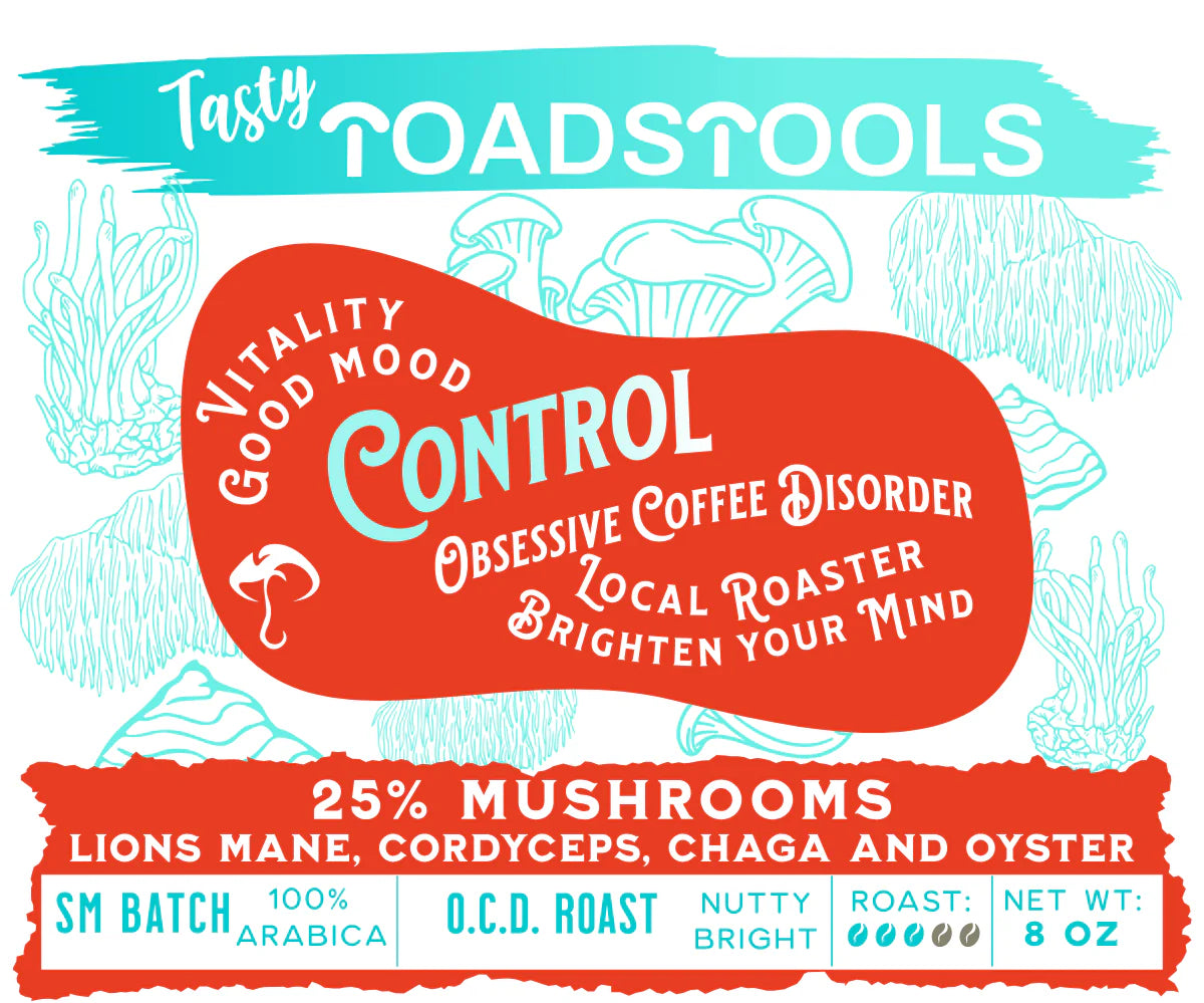 Tasty Toadstools Organic Mushroom Coffee Blends – Lion’s Mane, Cordyceps & Oyster Mushroom Coffee